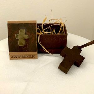 Vintage Jan Barboglio Handwrought House Blessing Box with Cross